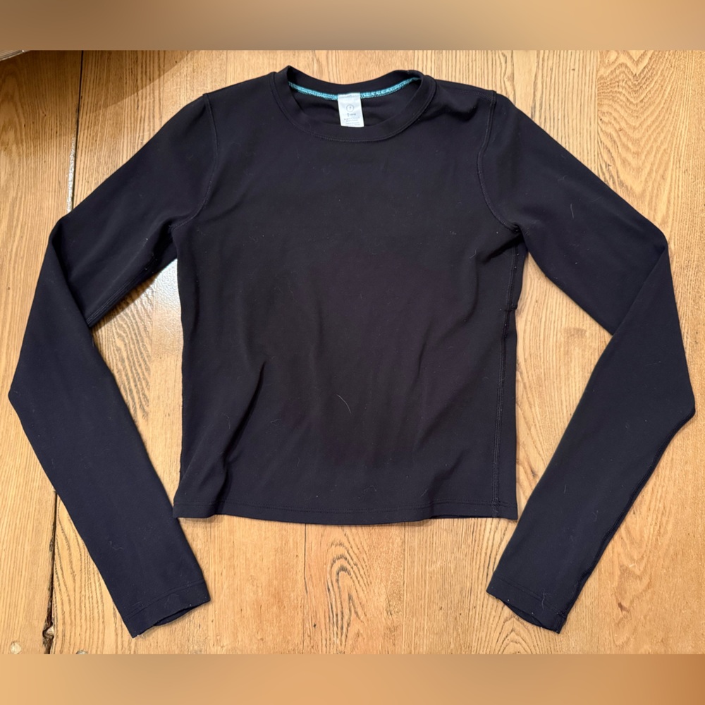 Ivivva Black Long Sleeve Crewneck Top Size: 7